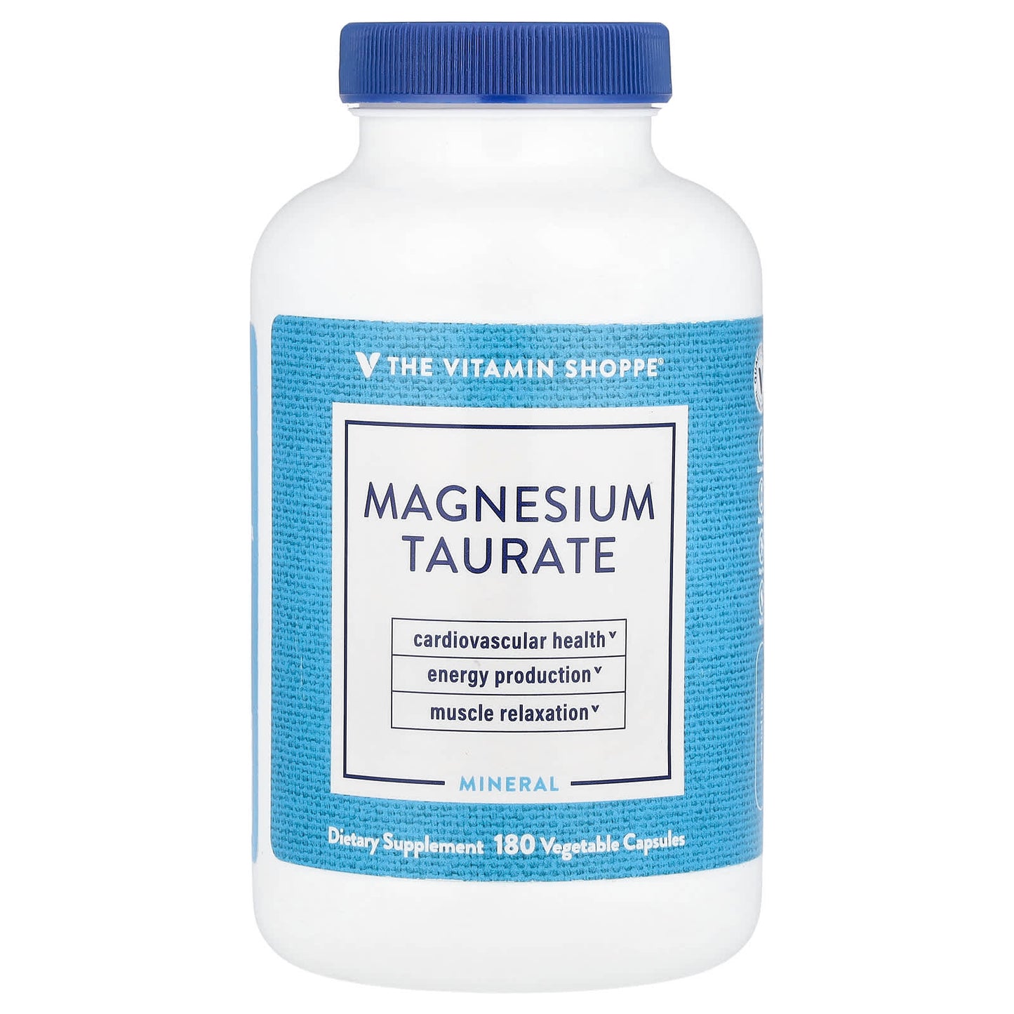 The Vitamin Shoppe, Magnesium Taurate, 180 Vegetable Capsules (62.5 mg per Capsule) - Image 1
