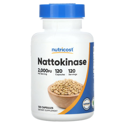 Nutricost, Nattokinase, 2,000 FU, 120 Capsules - Image 1