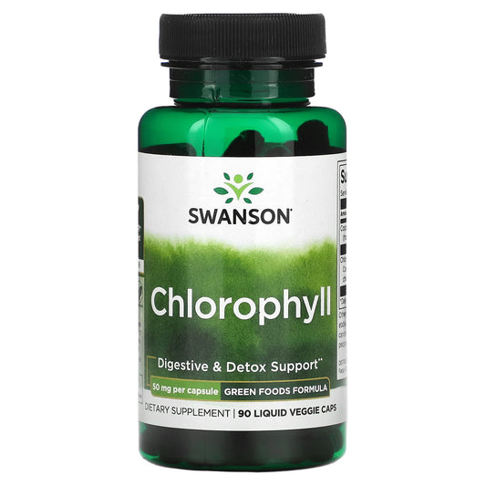 Swanson, Chlorophyll, 50 mg, 90 Liquid Veggie Caps - Image 1