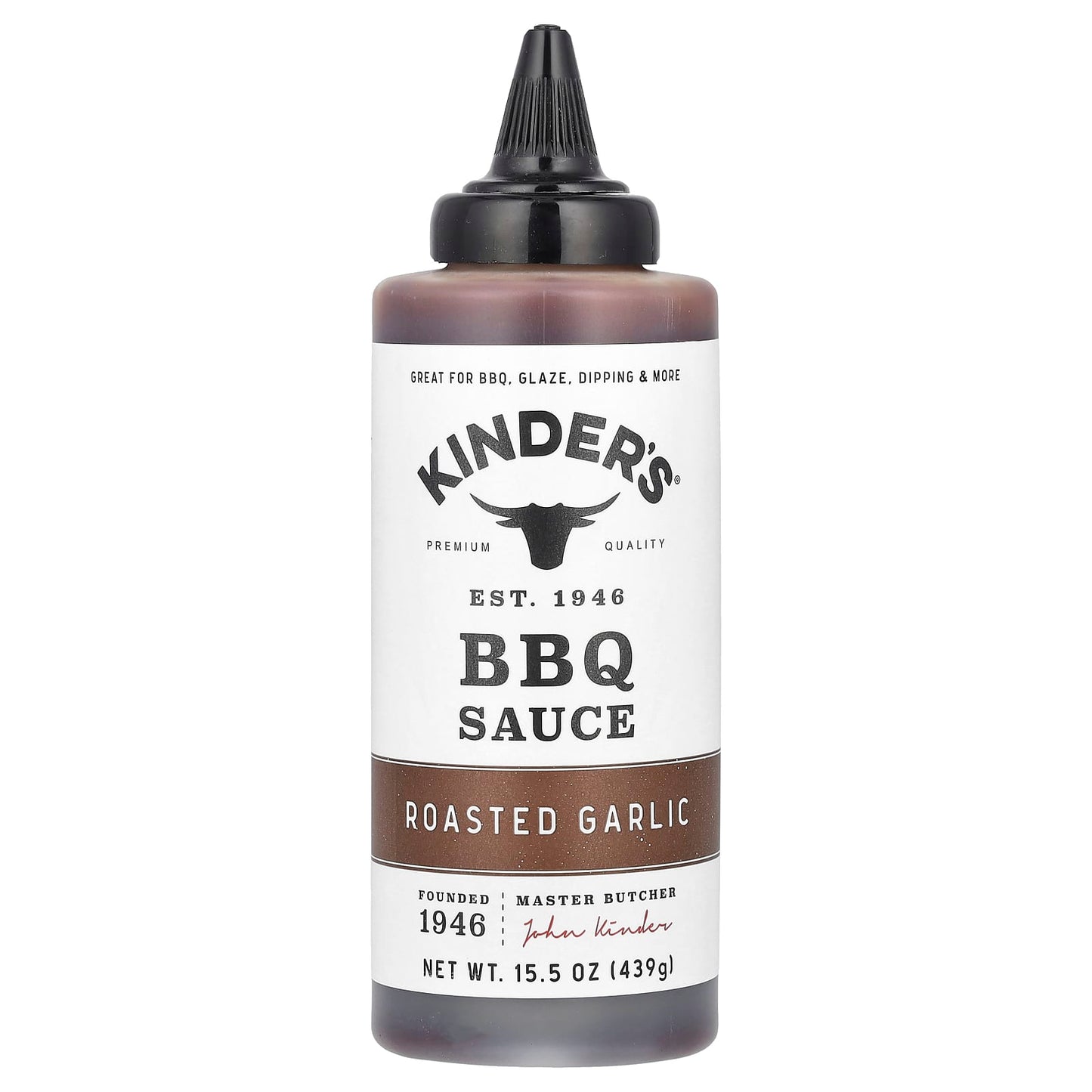KINDER'S, BBQ Sauce, Roasted Garlic, 15.5 oz (439 g) - Image 1