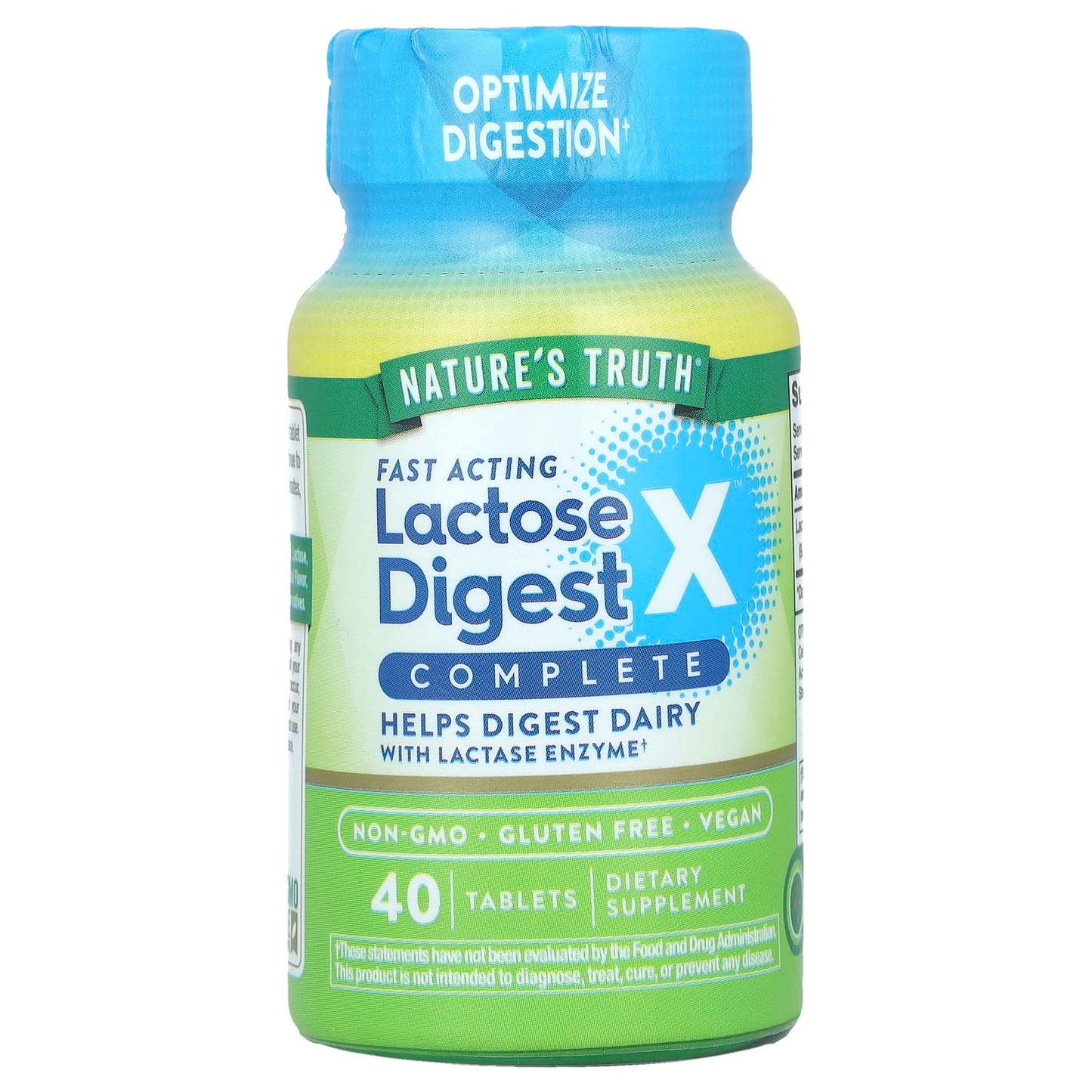 Nature's Truth, Fast Acting Lactose Digest X™ Complete, 40 Tablets (90 mg per Tablet) - Image 1