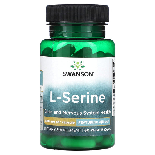 Swanson, L-Serine, 500 mg, 60 Veggie Caps - Image 1