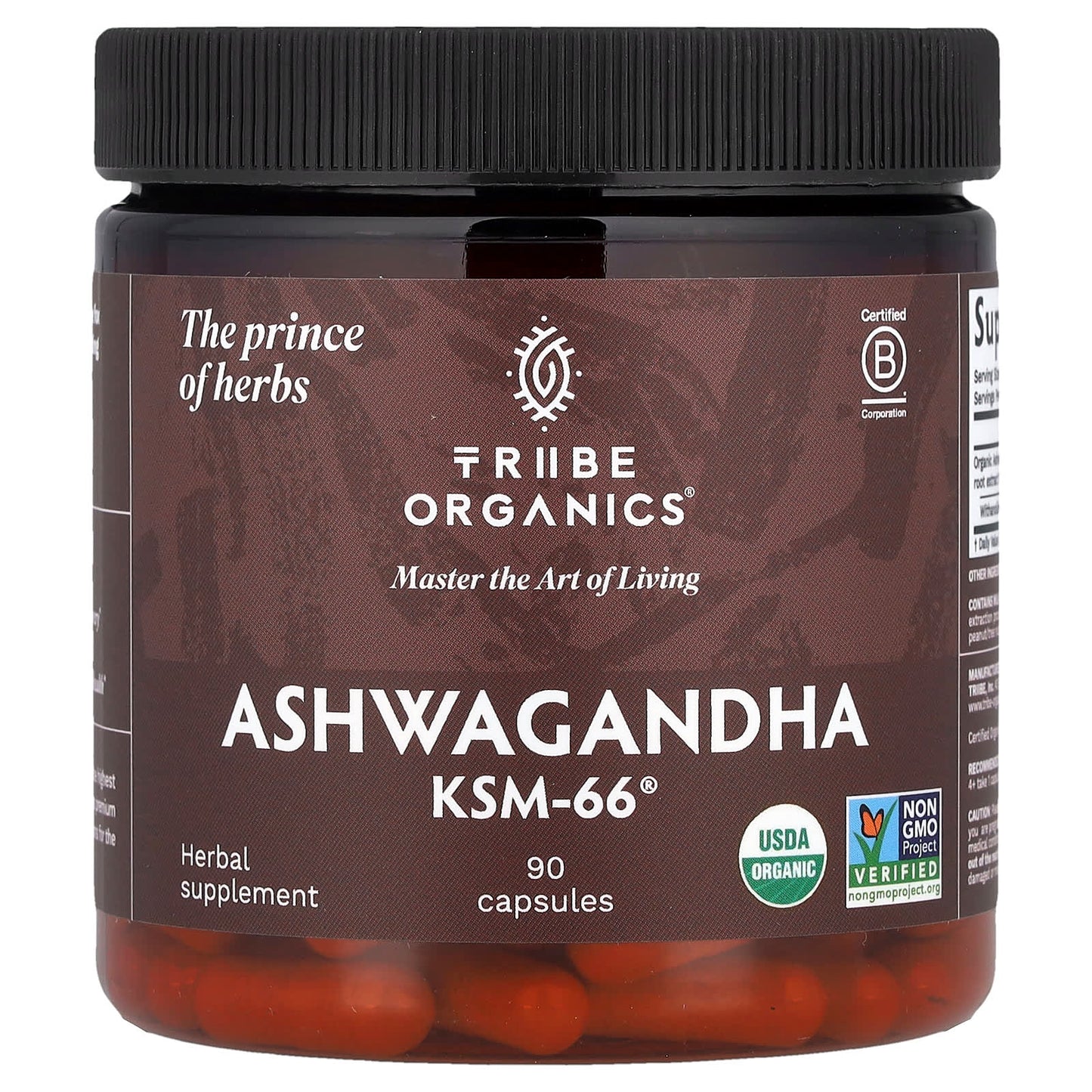 Tribe Organics, Ashwagandha KSM-66®, 90 Capsules (300 mg per Capsule) - Image 1