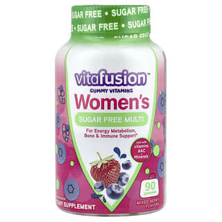 Sugar Free Women's Multi Vitamin Gummies by VitaFusion, 90 Count, Mixed Berry