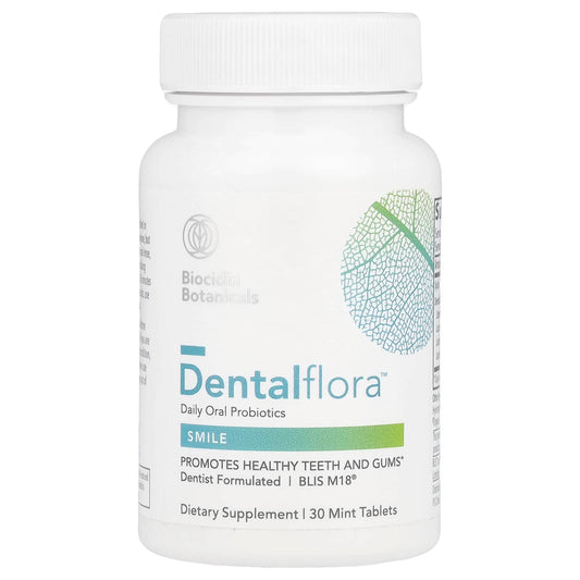 Dentalflora Daily Oral Probiotics for Healthy Smile, 30 Mint Tablets - Image 1