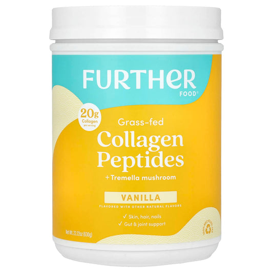 Further Food Grass-Fed Collagen Peptides with Tremella Mushroom Vanilla - Image 1