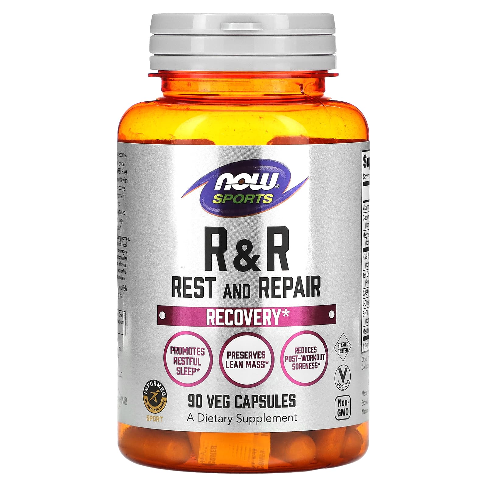 NOW Foods, Rest & Repair, Recovery , 90 Veg Capsules - Image 1