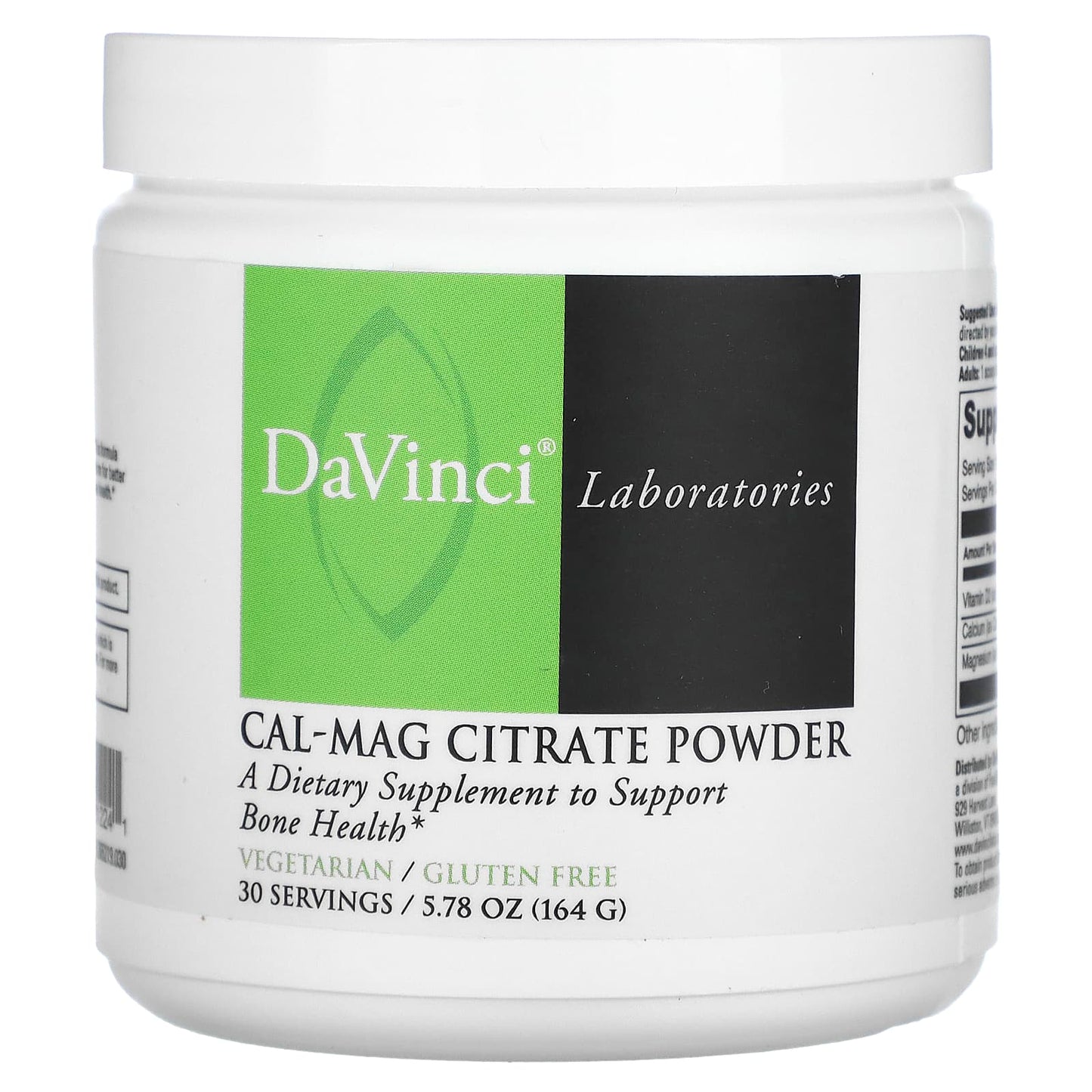 Support Bone Health with DaVinci Laboratories Cal-Mag Citrate Powder - Image 1