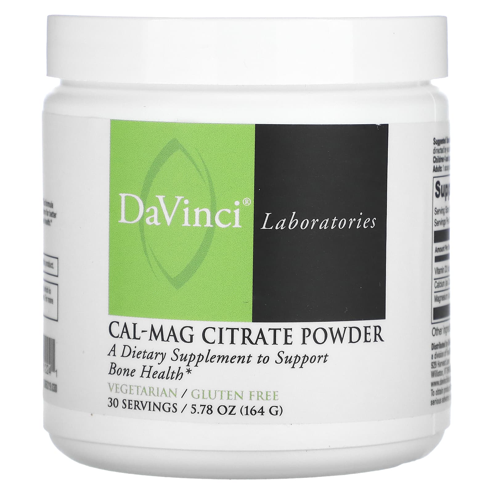 Support Bone Health with DaVinci Laboratories Cal-Mag Citrate Powder - Image 1