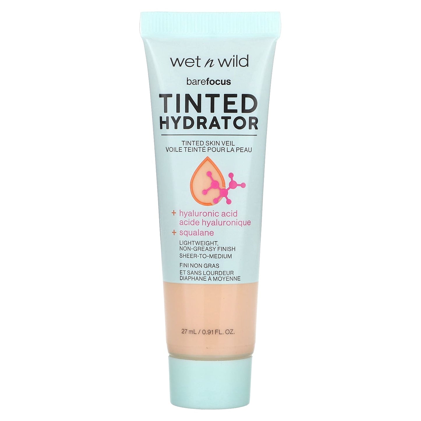 wet n wild, Barefocus, Tinted Hydrator, 1114059 Porcelain, 0.91 fl oz (27 ml) - Image 1