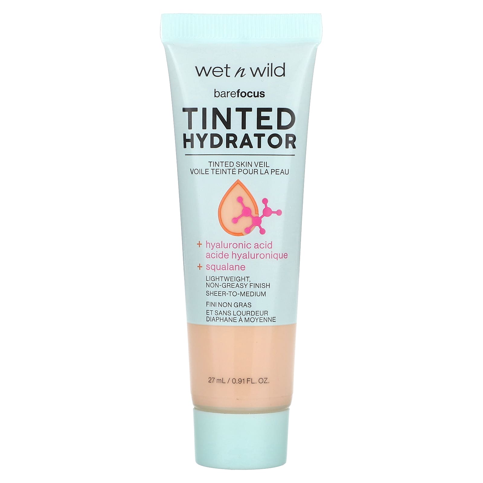 wet n wild, Barefocus, Tinted Hydrator, 1114059 Porcelain, 0.91 fl oz (27 ml) - Image 1