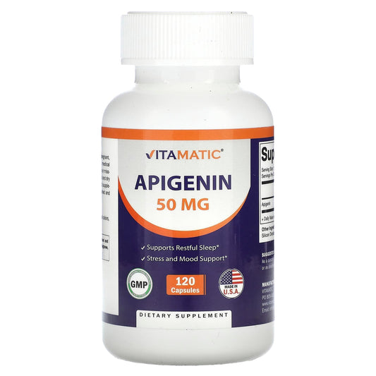 Vitamatic, Apigenin, 50 mg, 120 Capsules - Image 1
