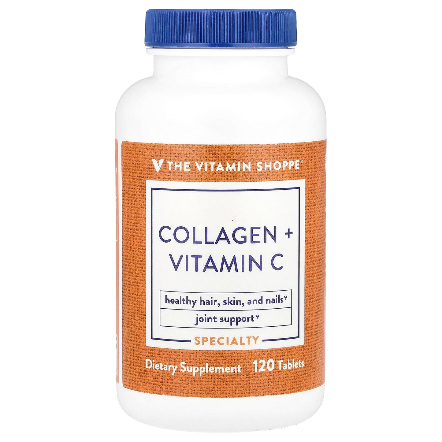 The Vitamin Shoppe, Collagen + Vitamin C, 120 Tablets - Image 1