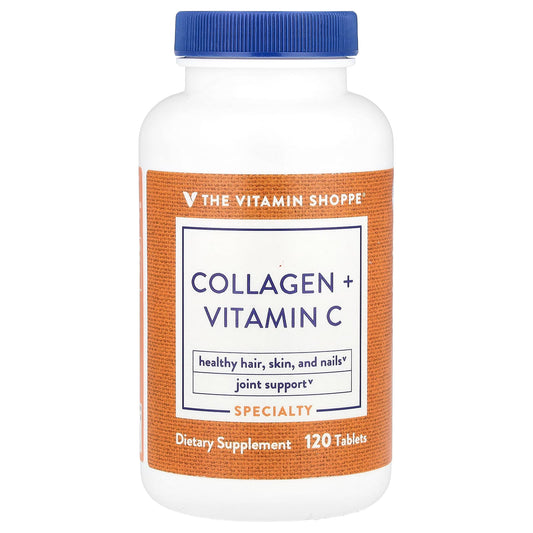 The Vitamin Shoppe, Collagen + Vitamin C, 120 Tablets - Image 1