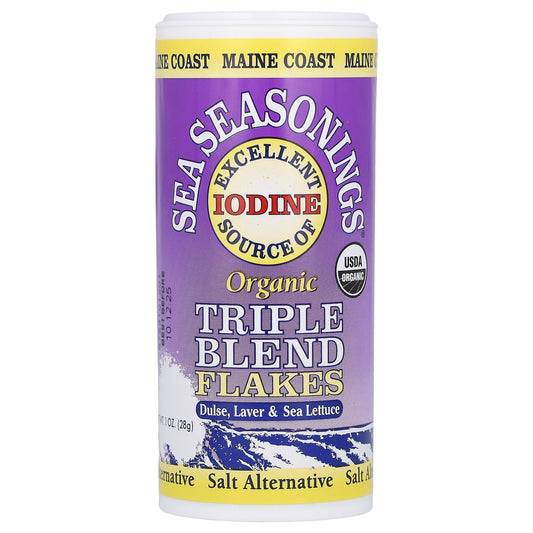 Maine Coast Sea Vegetables, Sea Seasonings, Organic Triple Blend Flakes, 1 oz (28 g) - Image 1