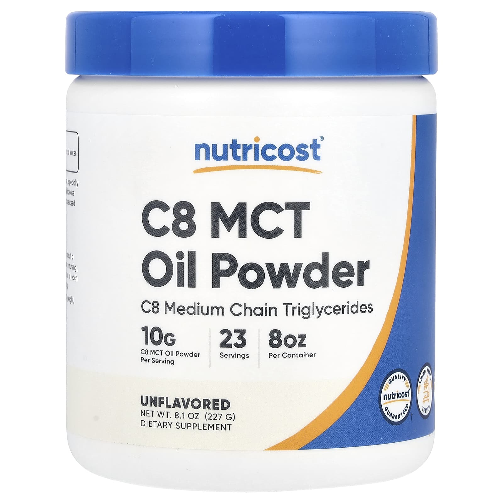 Nutricost, C8 MCT Oil Powder, Unflavored, 8.1 oz (227 g) - Image 1