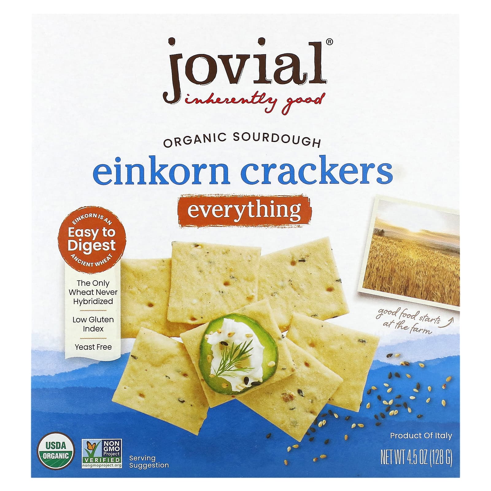<span>Organic Einkorn Sourdough Crackers for a Healthier Snack</span> - Image 1