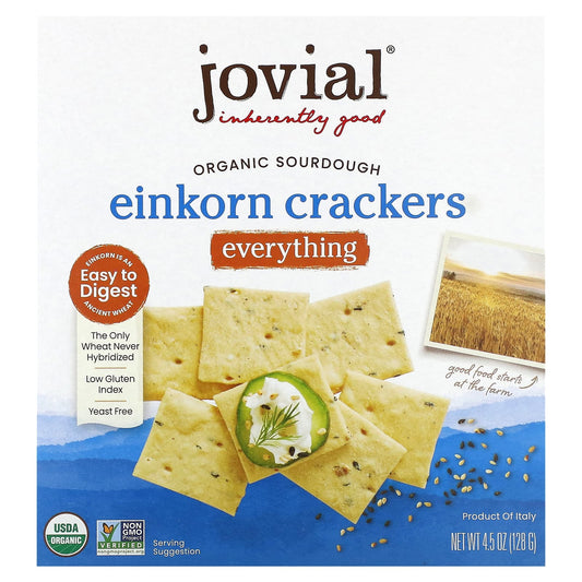 <span>Organic Einkorn Sourdough Crackers for a Healthier Snack</span> - Image 1