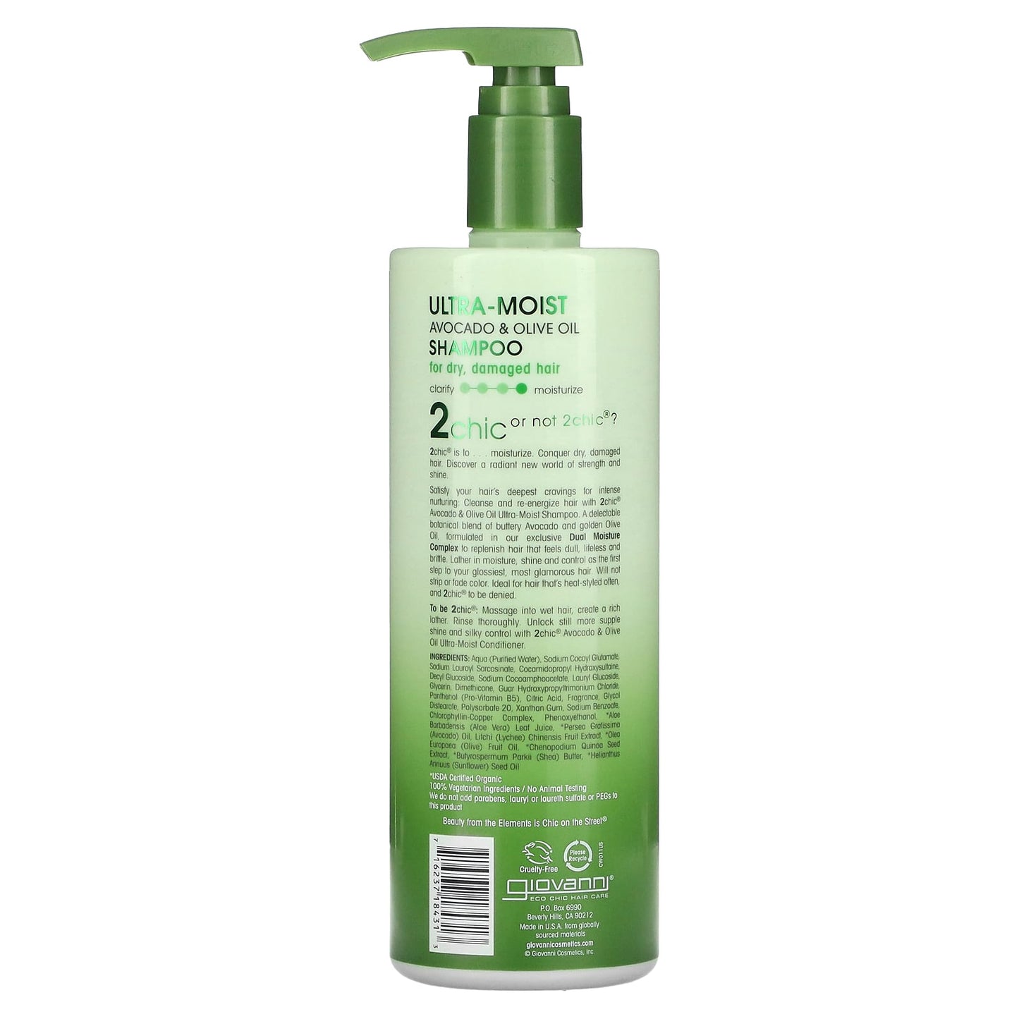 Giovanni Ultra-Moist Avocado & Olive Oil Shampoo for Dry Damaged Hair - Image 2