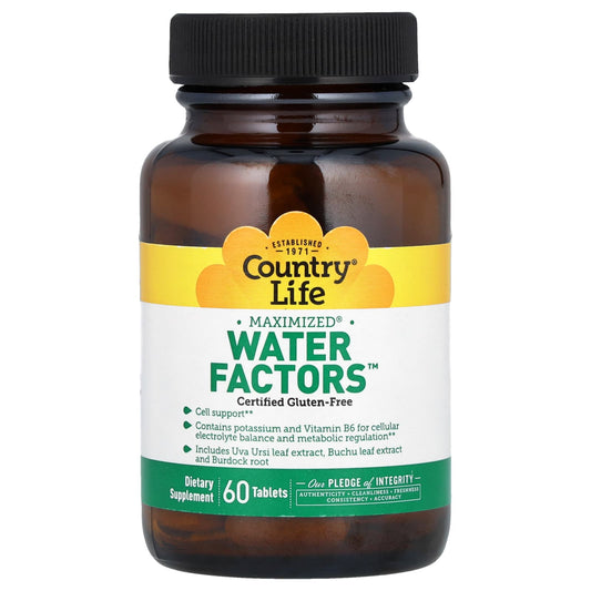 Country Life Maximized Water Factors - Certified Gluten-Free & Vegan - Image 1