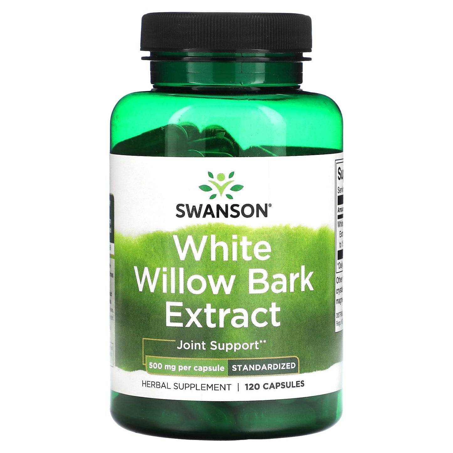 Swanson, White Willow Bark Extract, 500 mg, 120 Capsules - Image 1