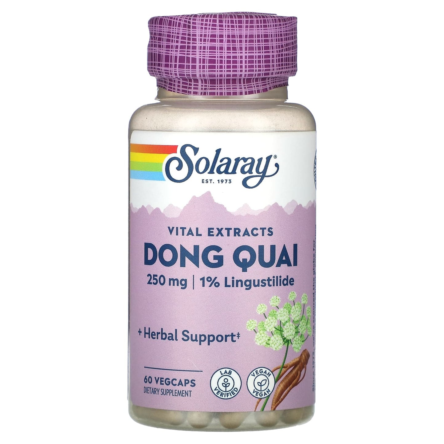 Solaray, Vital Extracts, Dong Quai, 60 VegCaps - Image 1