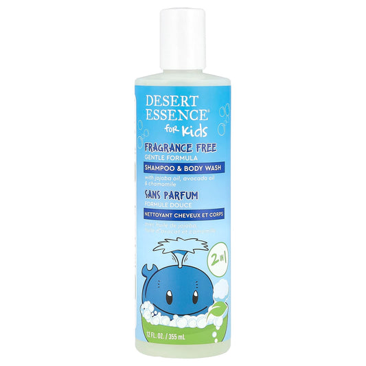 Fragrance Free 2 in 1 Shampoo & Body Wash for Kids by Desert Essence - Image 1