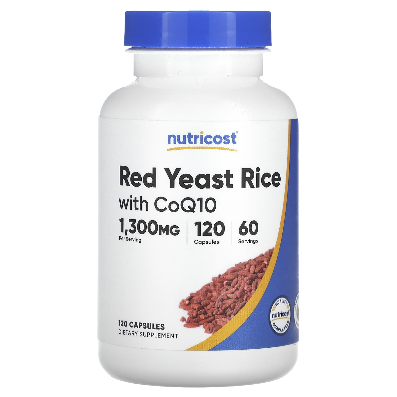 Nutricost, Red Yeast Rice With CoQ10, 120 Capsules - Image 1