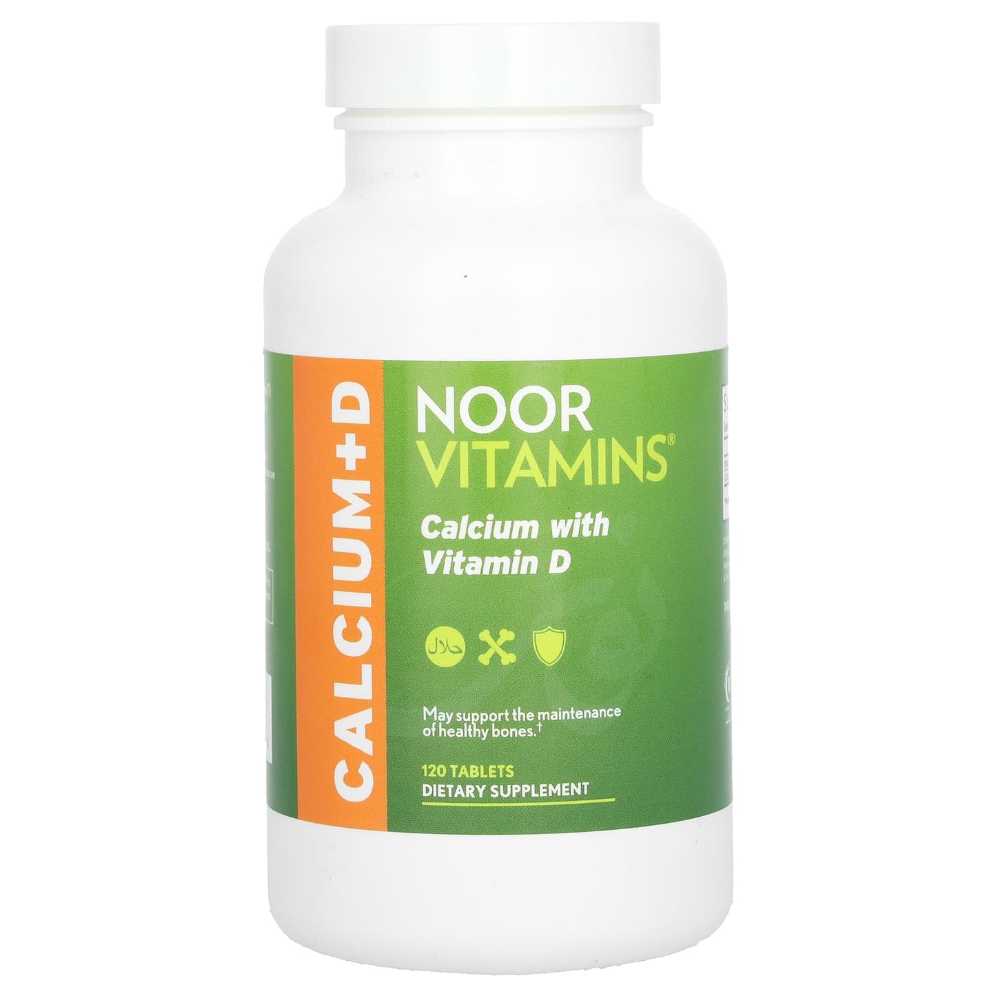Noor Vitamins, Calcium with Vitamin D, 120 Tablets - Image 1