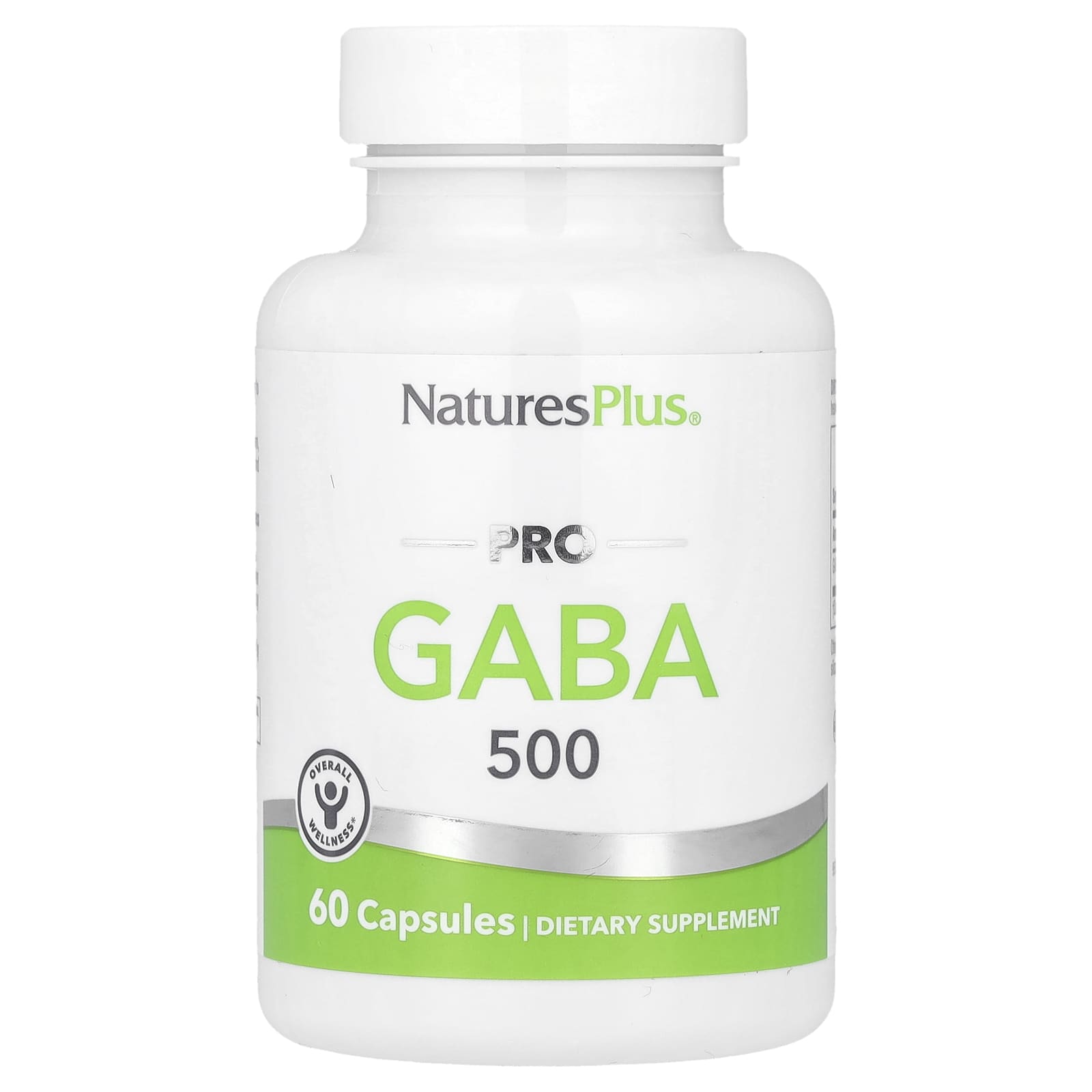 NaturesPlus, PRO GABA 500, 60 Capsules (500 mg per Capsule) - Image 1