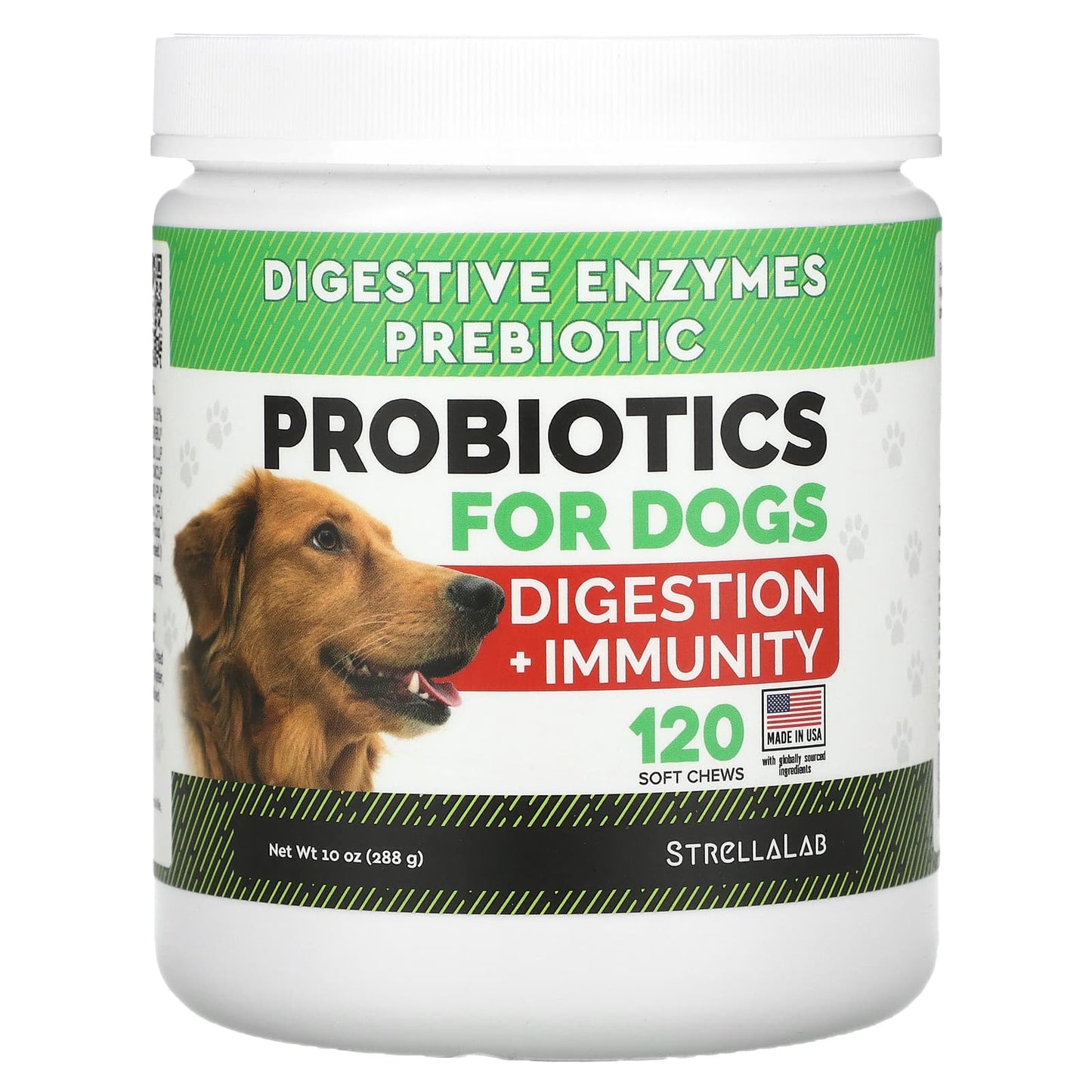 StrellaLab, Probiotics, Digestion + Immunity, For Dogs, 120 Soft Chews, 10 oz (288 g) - Image 1