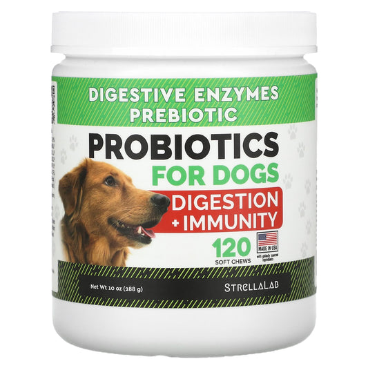 StrellaLab, Probiotics, Digestion + Immunity, For Dogs, 120 Soft Chews, 10 oz (288 g) - Image 1