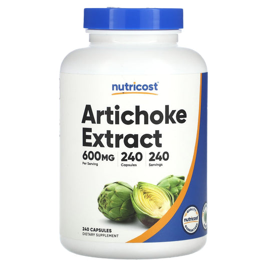 Nutricost, Artichoke Extract, 600 mg, 240 Capsules - Image 1