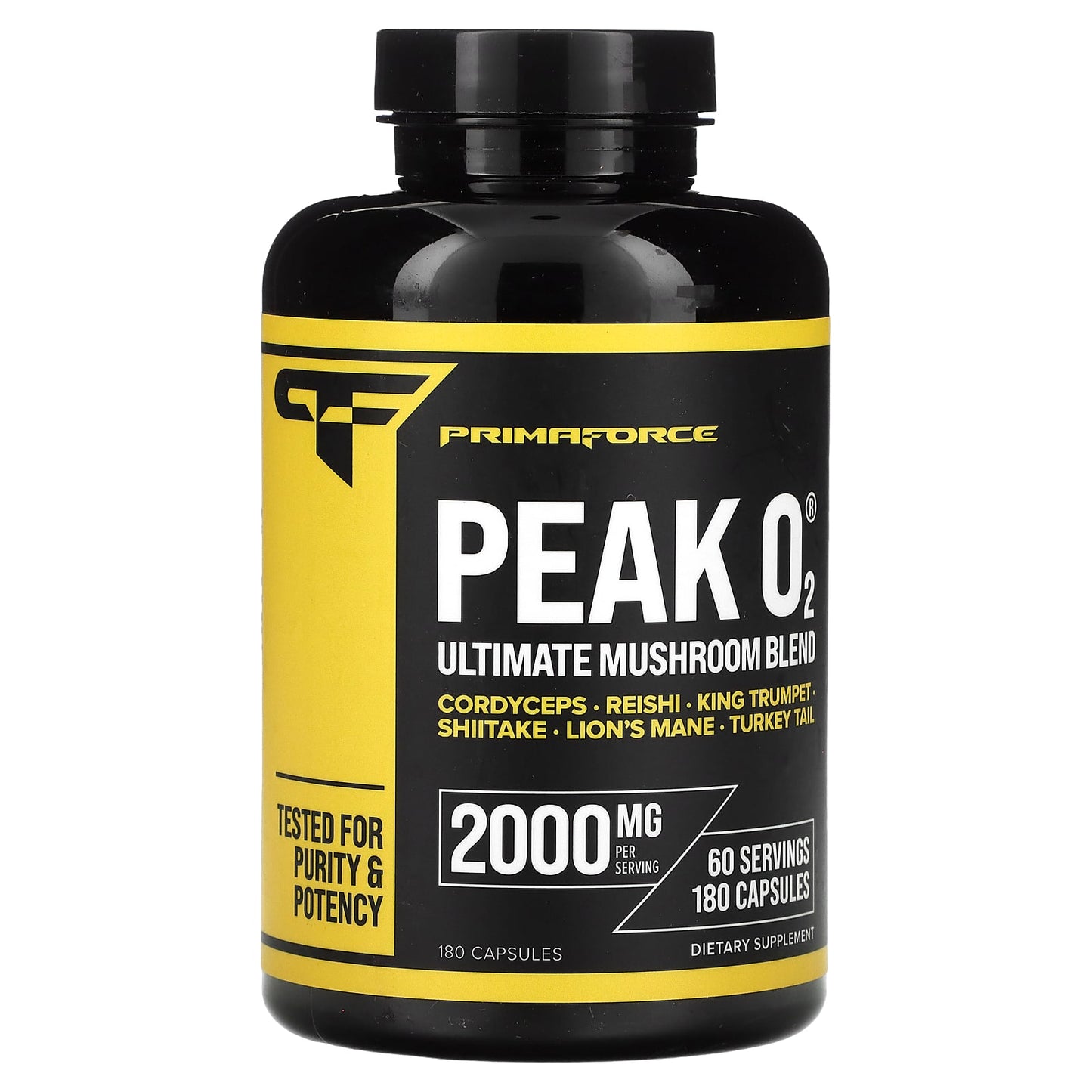 Primaforce, Peak O2, Ultimate Mushroom Blend, 180 Capsules (666 mg per Capsule) - Image 1