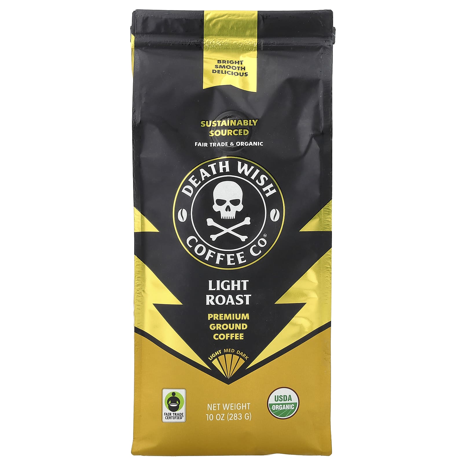 Light Roast Coffee by Death Wish Coffee - USDA Organic & Fair Trade - Image 1