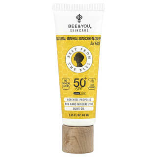 Natural Mineral Sunscreen Cream by Bee & You - 50+ SPF Face Protection