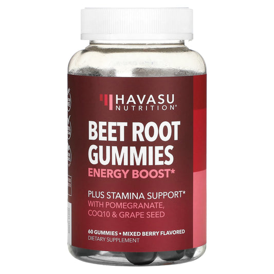 Boost Energy & Stamina with Beet Root Gummies - 60 Mixed Berry Gummies - Image 1