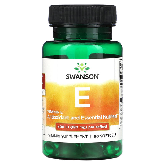 Swanson, Vitamin E, 180 mg (400 IU), 60 Softgels - Image 1