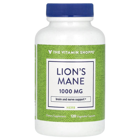 The Vitamin Shoppe, Lion's Mane, 120 Vegetable Capsules (500 mg per Capsule) - Image 1