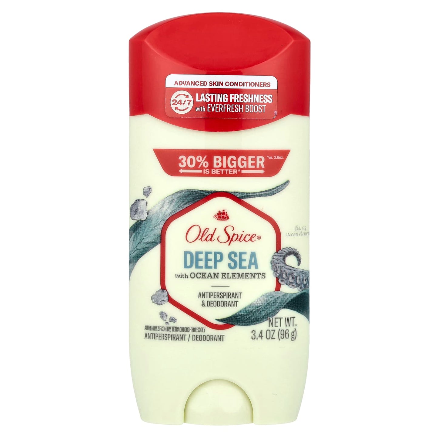 Old Spice, Antiperspirant & Deodorant, Deep Sea with Ocean Elements, 3.4 oz (96 g) - Image 1