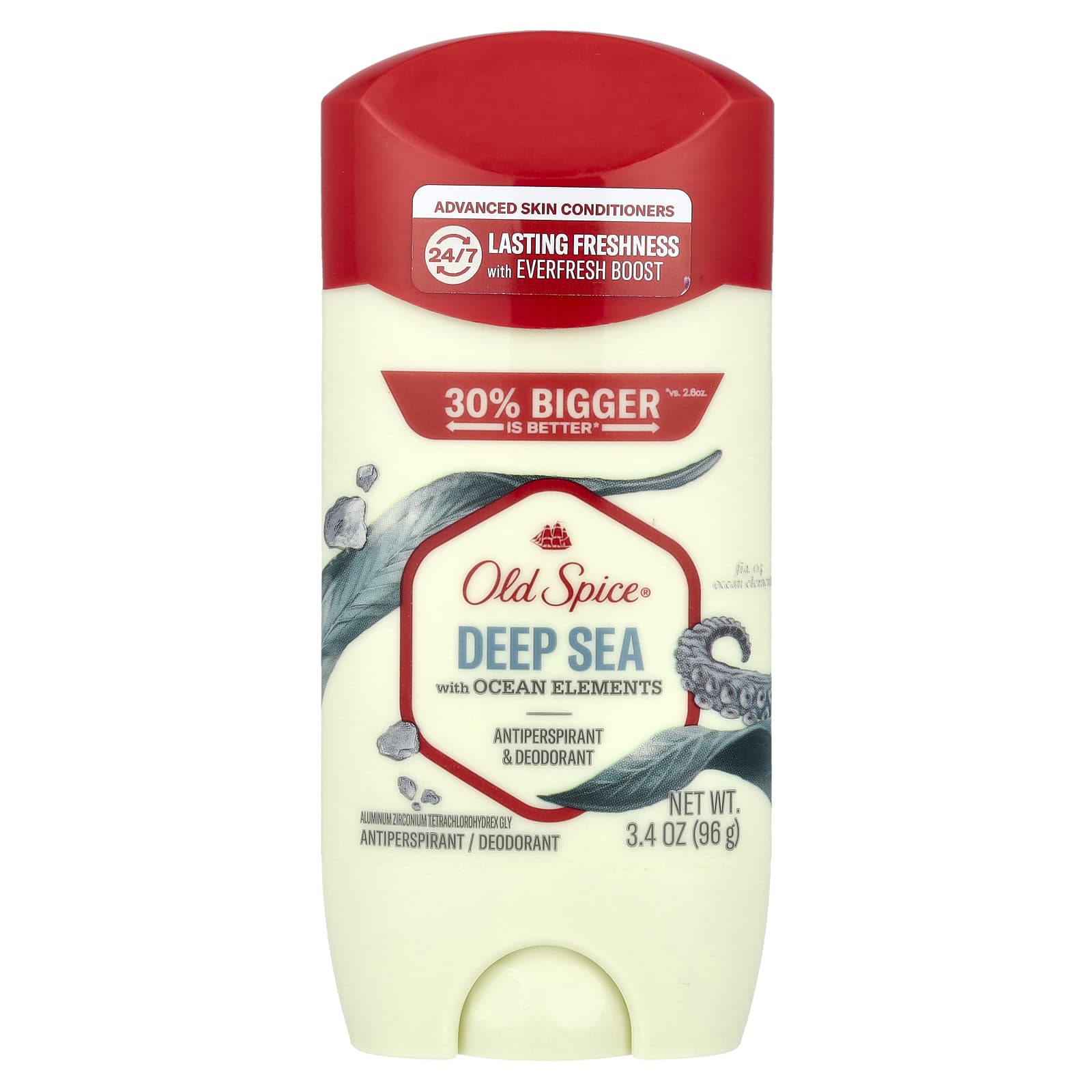 Old Spice, Antiperspirant & Deodorant, Deep Sea with Ocean Elements, 3.4 oz (96 g) - Image 1