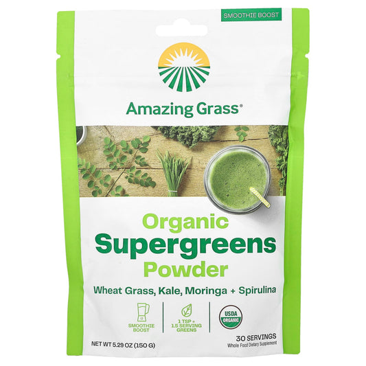 Boost Your Health with Organic Supergreens Powder by Amazing Grass - Image 1