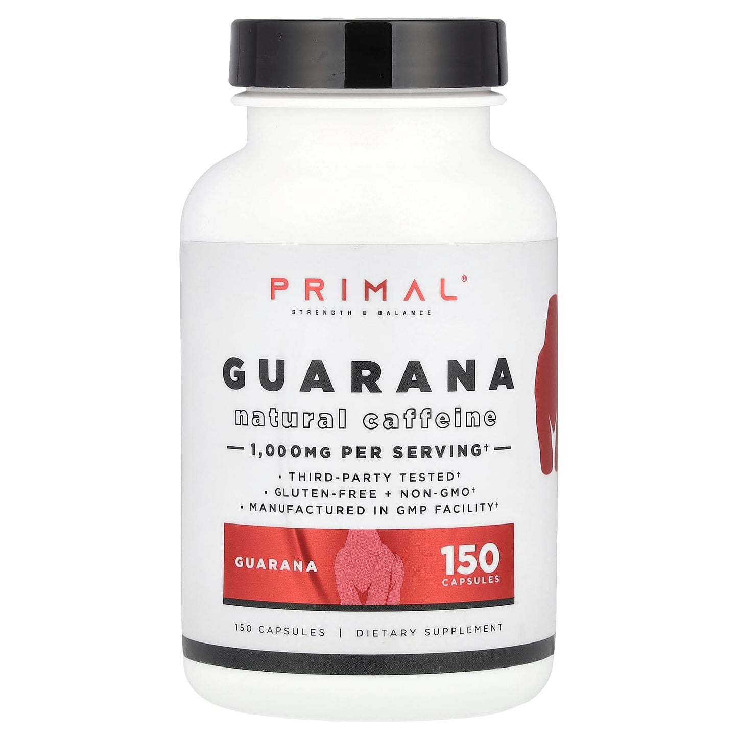 PrePrimal, Guarana, 150 Capsules (500 mg per Capsule) - Image 1
