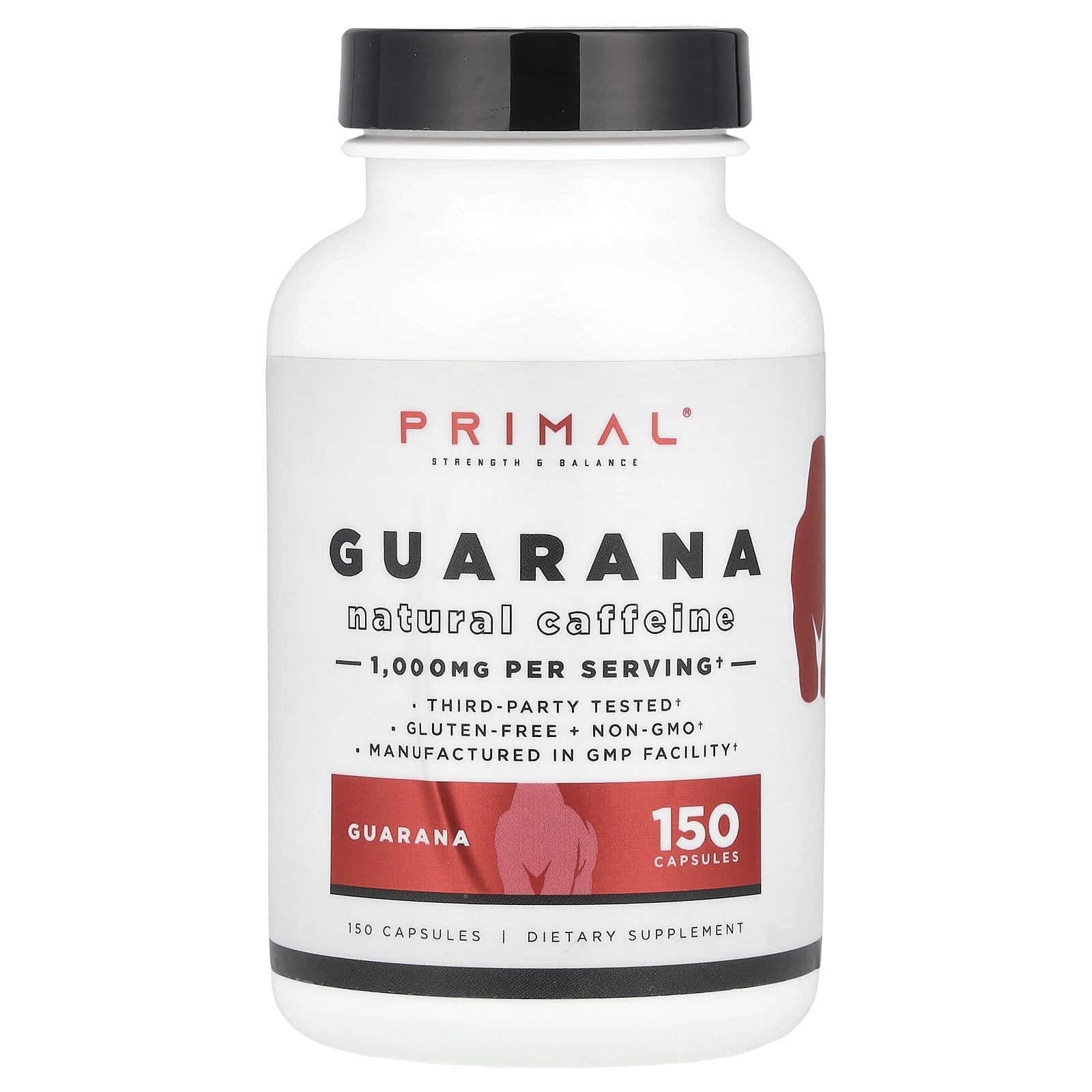 PrePrimal, Guarana, 150 Capsules (500 mg per Capsule) - Image 1