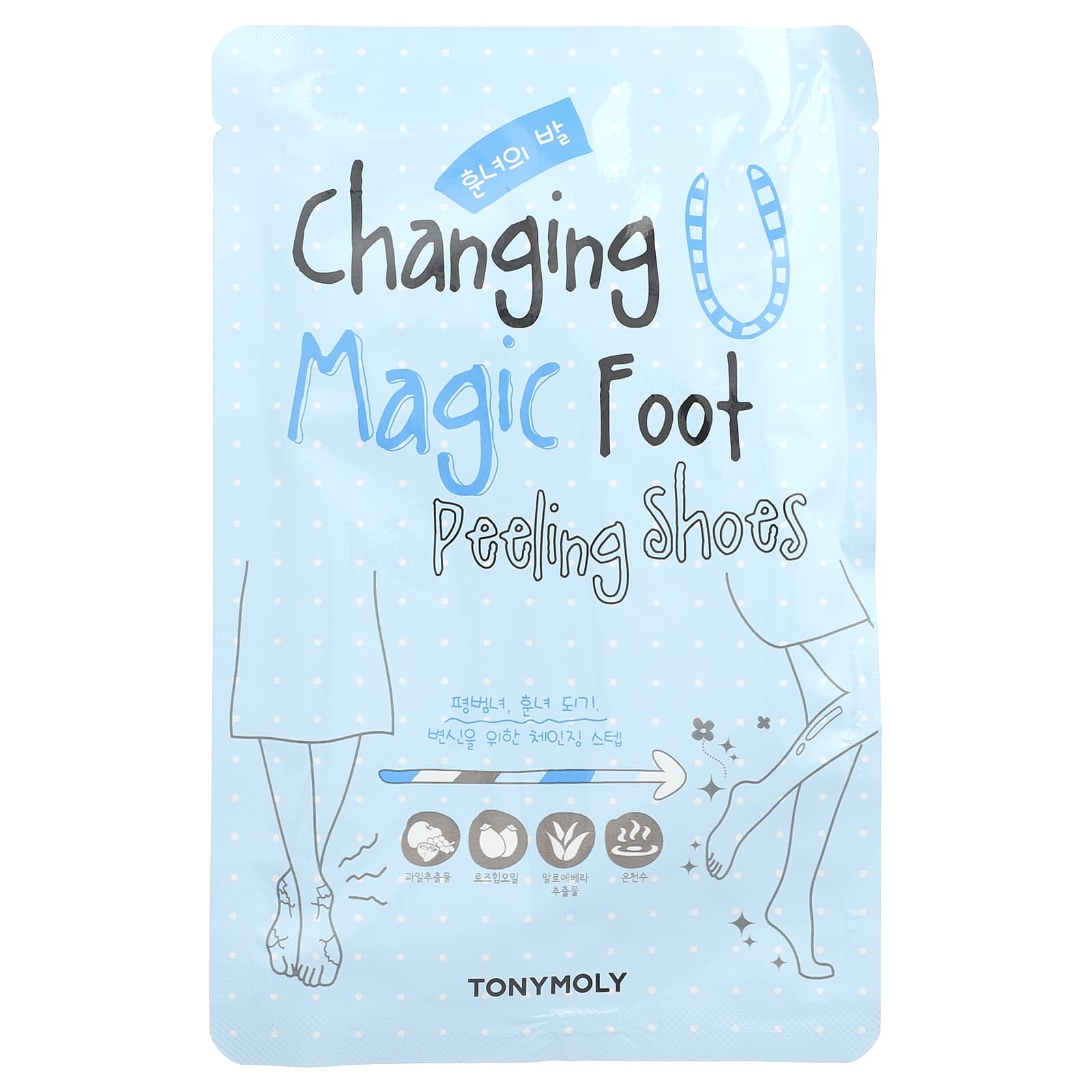TonyMoly, Changing U Magic Foot Peeling Shoes, 1 Pair, 0.60 oz (17 g) Each - Image 1