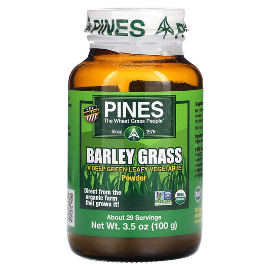 Pines International, Barley Grass Powder , 3.5 oz (100 g) - Image 1