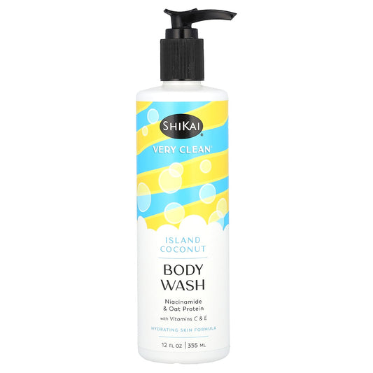 Shikai, Very Clean, Body Wash, Island Coconut, 12 fl oz (355 ml) - Image 1