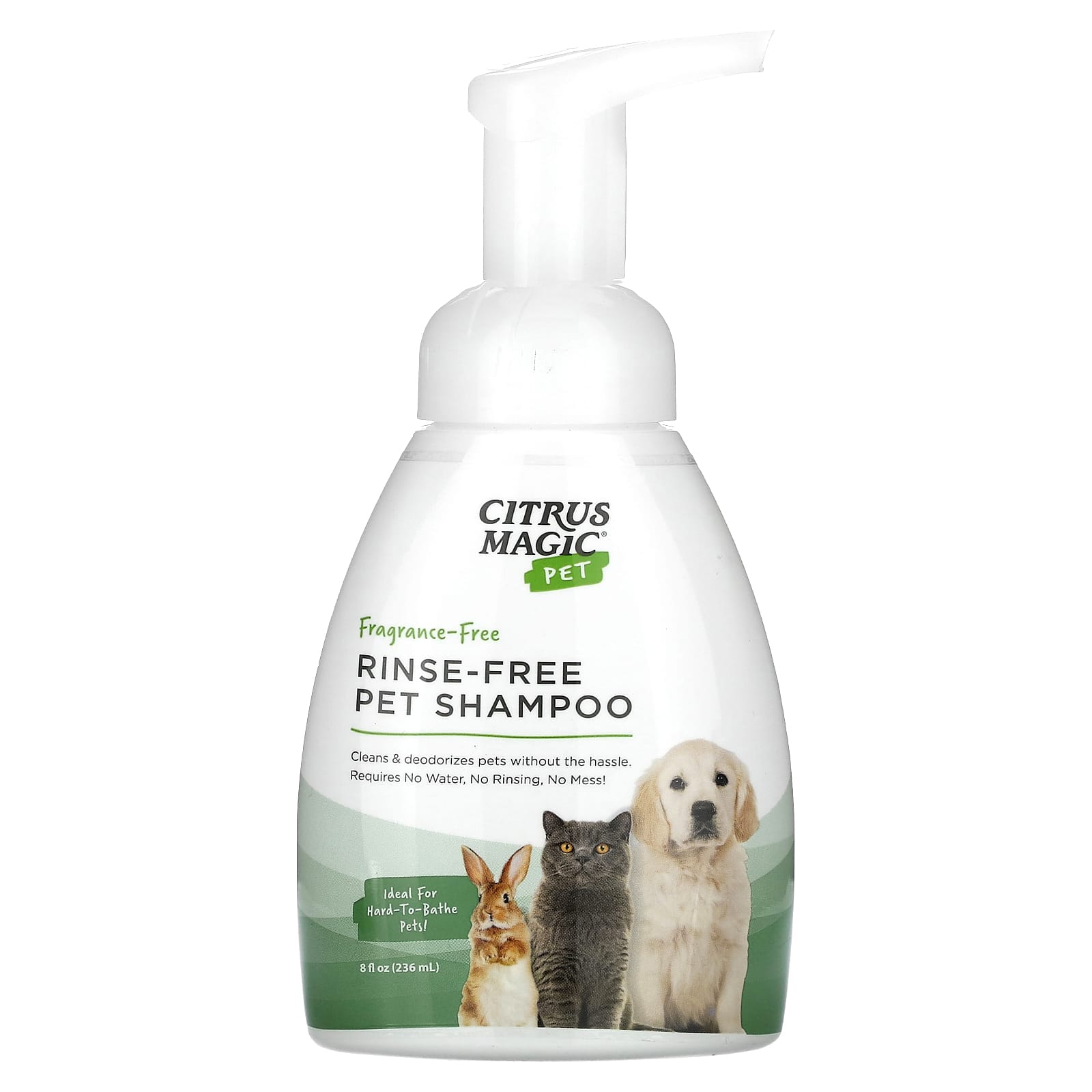 Rinse-Free Pet Shampoo by Citrus Magic: Easy Cleaning for Hard-To-Bathe Pets - Image 1