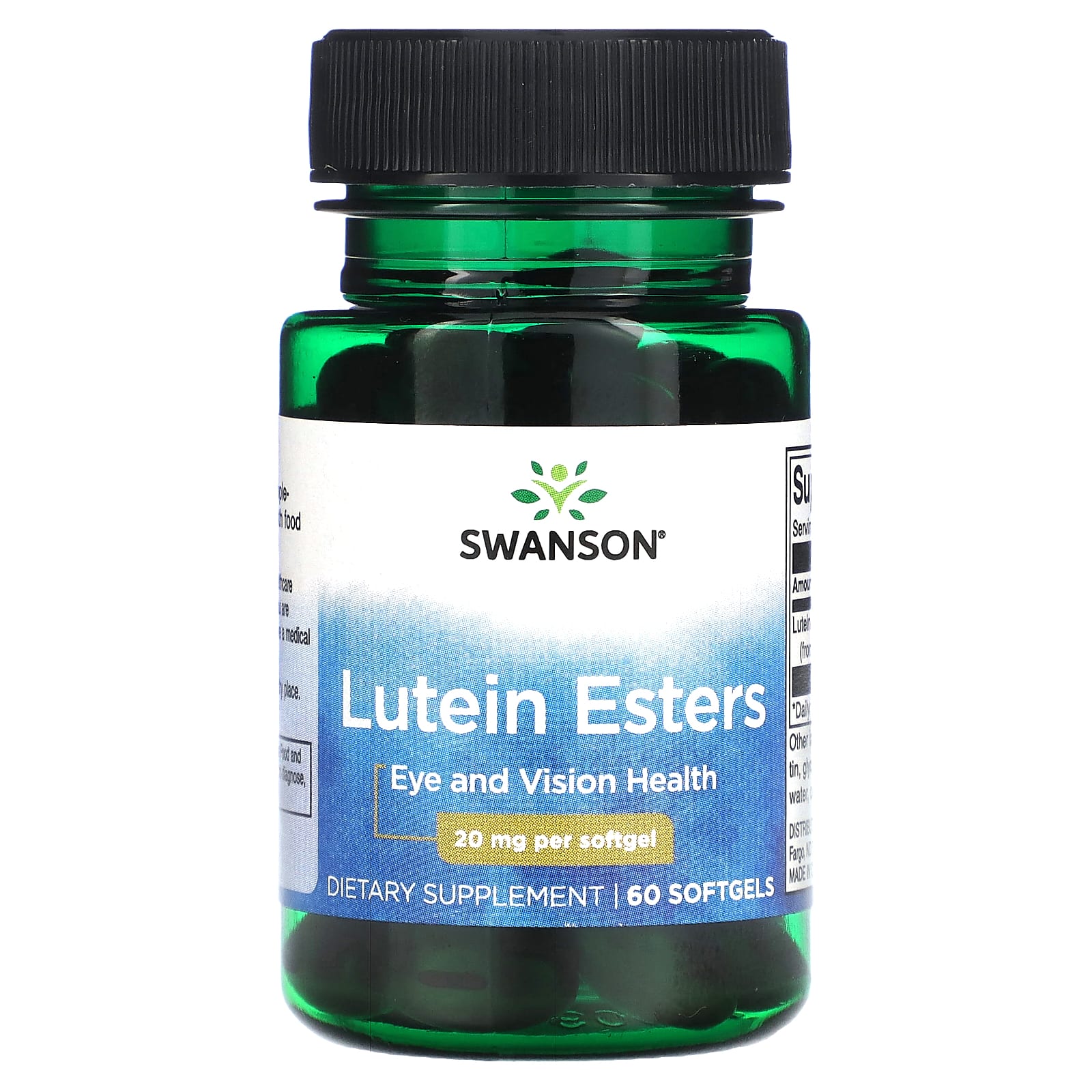 Swanson, Lutein Esters, 20 mg, 60 Softgels - Image 1