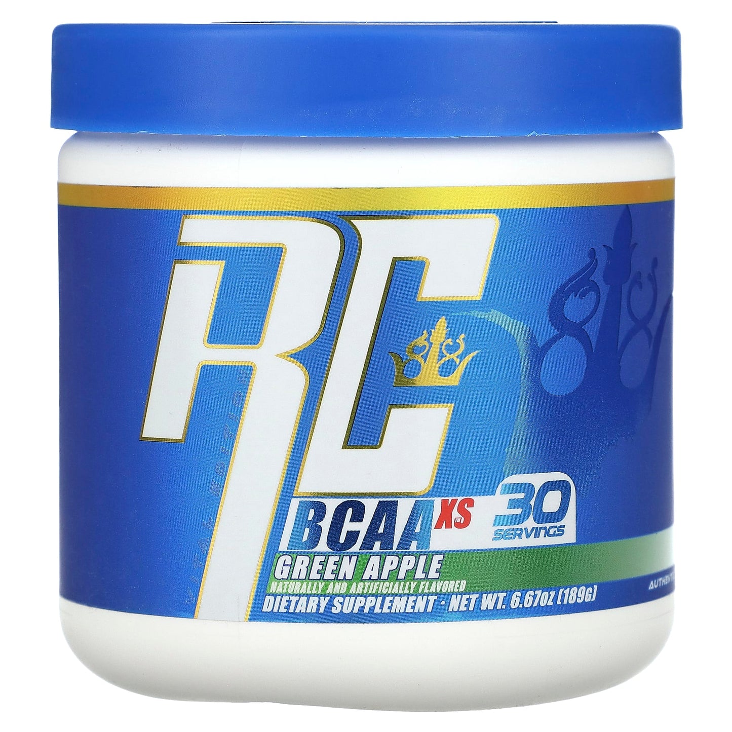 Ronnie Coleman, Vital Edition, BCAA XS, Green Apple, 6.67 oz (189 g) - Image 1